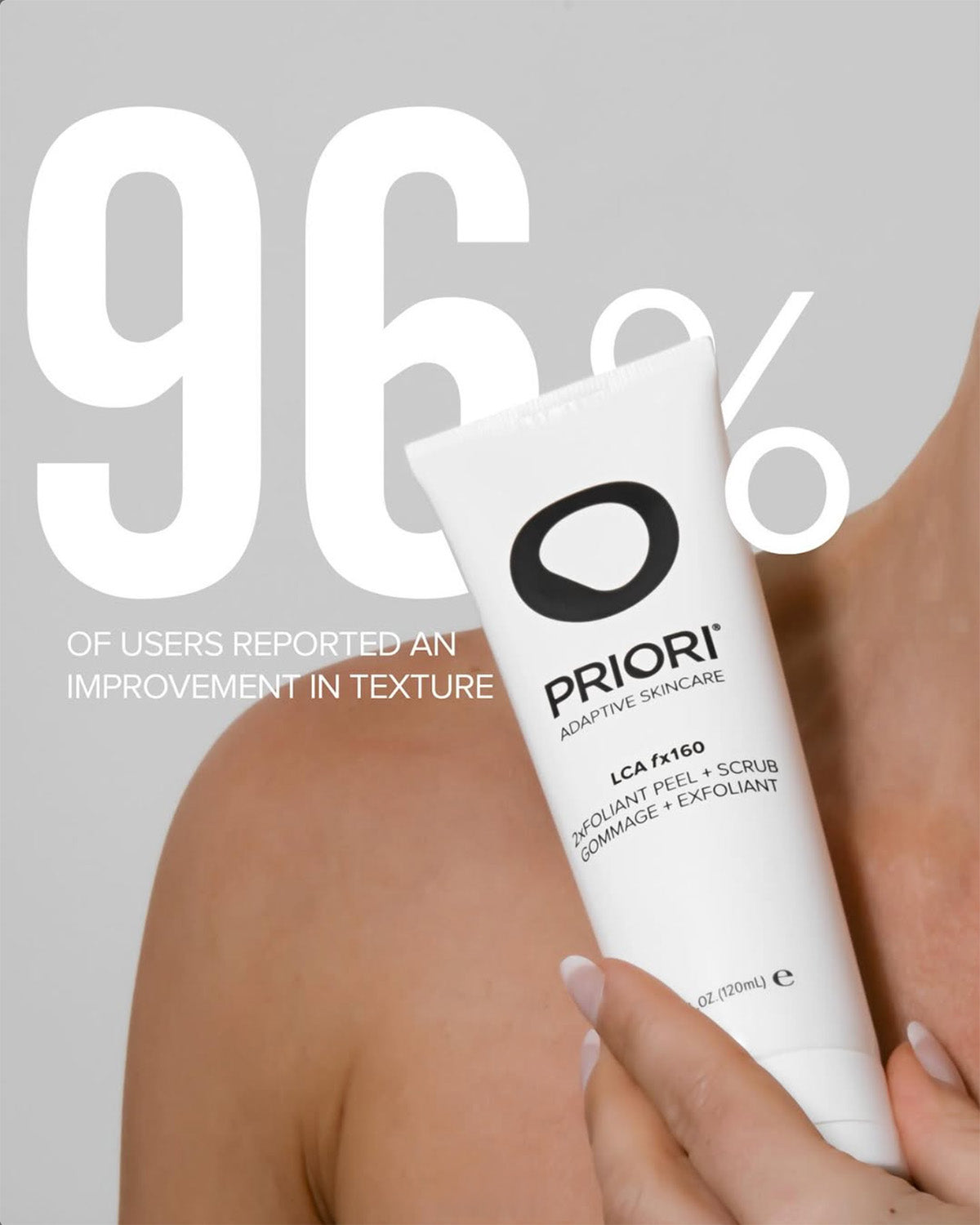 Exfoliating Shower Peel + Face Scrub | PRIORI fx160