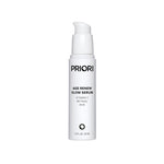 Priori Age Renew Glow Serum Anti aging cream with retinol, Vitamin C, and AHA on a white background