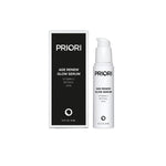 Priori Age Renew Glow Serum Anti aging cream with retinol, Vitamin C, and AHA with packaging on a white background