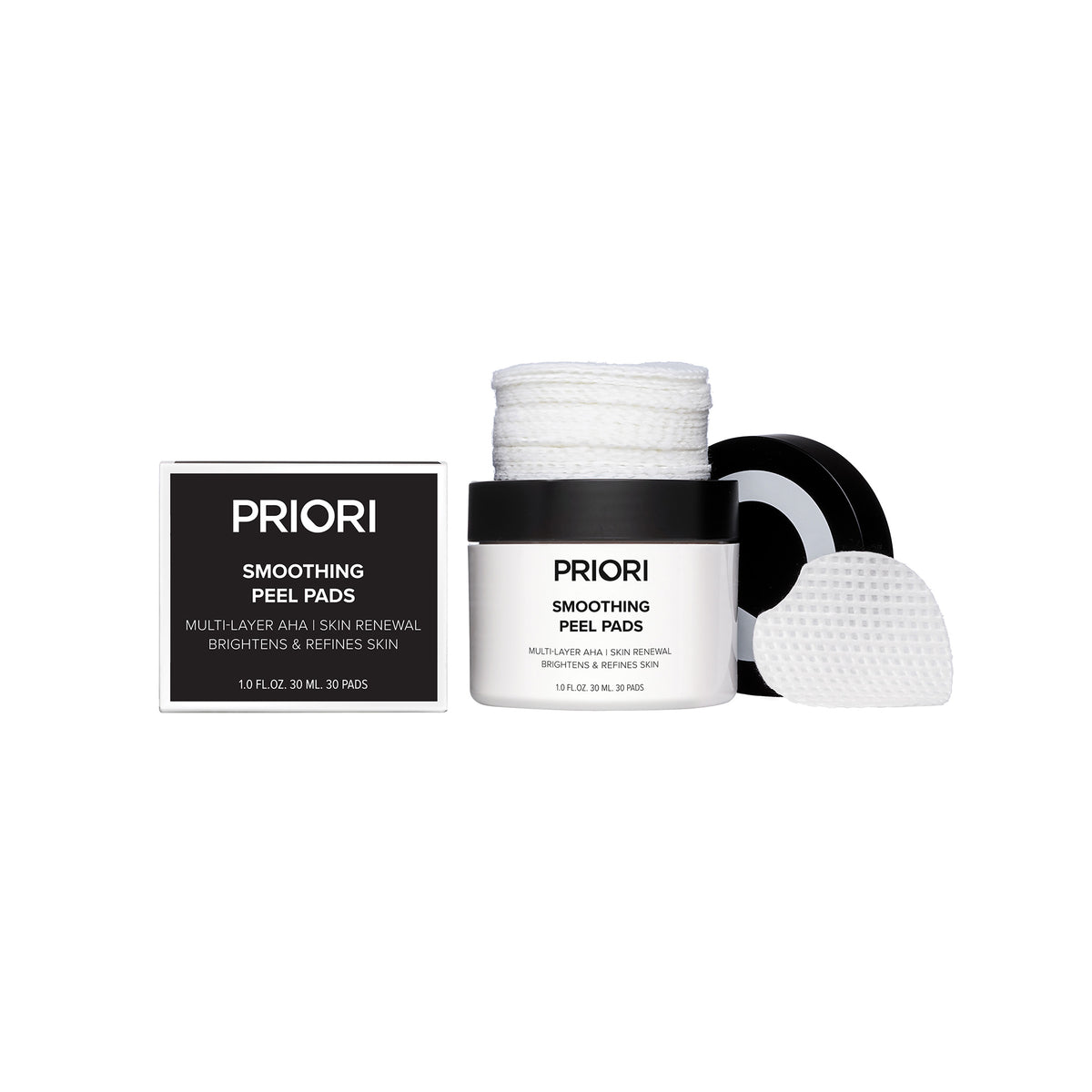 PRIORI Smoothing Peel Pads, formerly LCA Smart Peel Pads, are an exfoliating skin renewal buffer with a high concentration of AHA that cleans and prepares skin to absorb daily moisturizing routine.