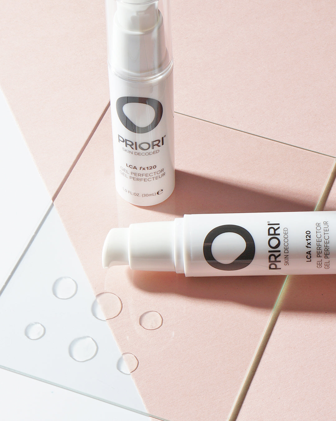 PRIORI fx120 Gel Perfector Adult Acne and Breakout Treatment and Skin Flatlay