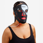 PRIORI Unveiled Red Light LED Face Mask in Black and White on model