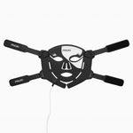 PRIORI Unveiled Red Light LED Face Mask in Black and White - Flatlay with LED infrared lights off