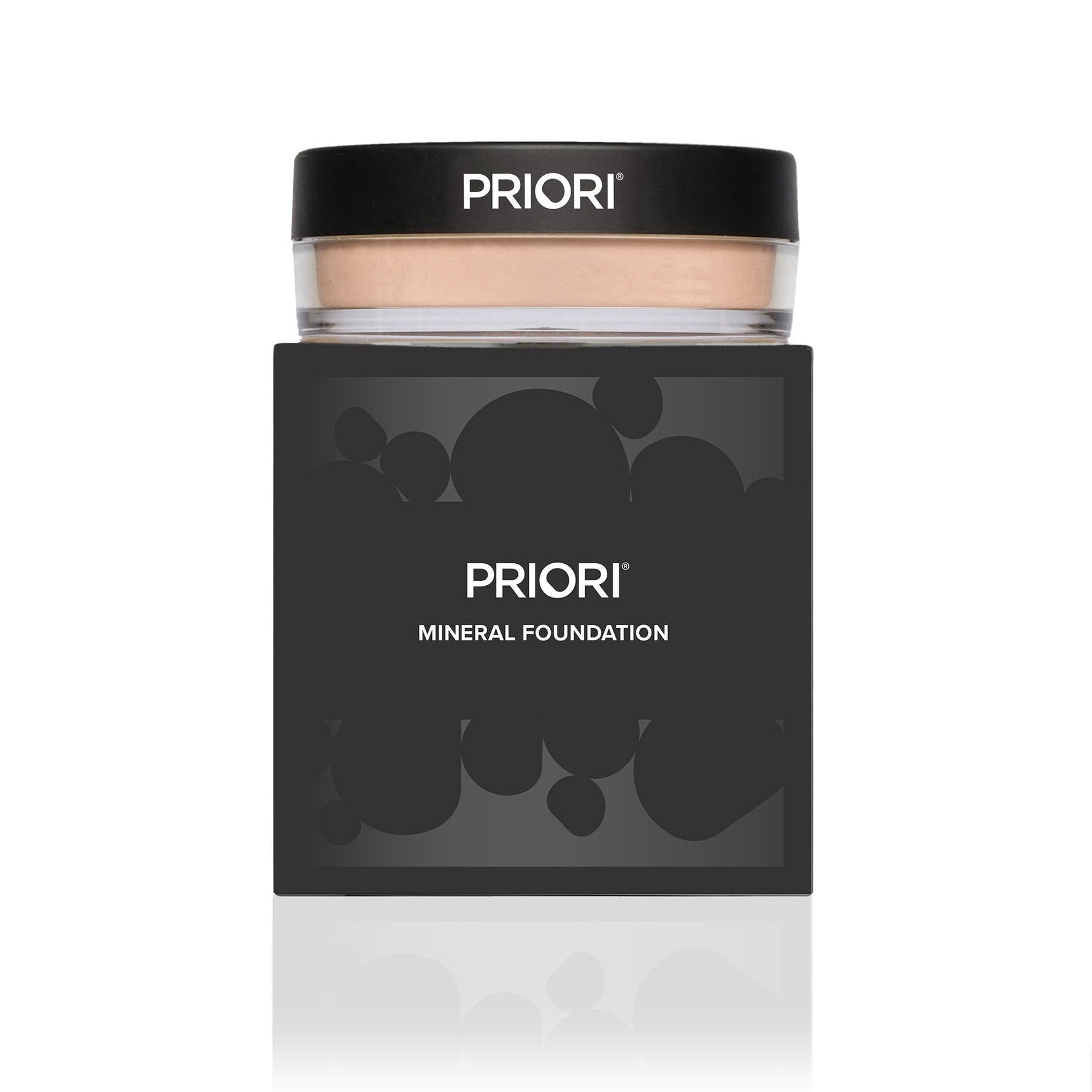 PRIORI Next Generation Mineral Loose Powder Foundation Available in 8 Shades with Titanium Dioxide for Natural Sun Protection Lightweight and Buildable Packaging