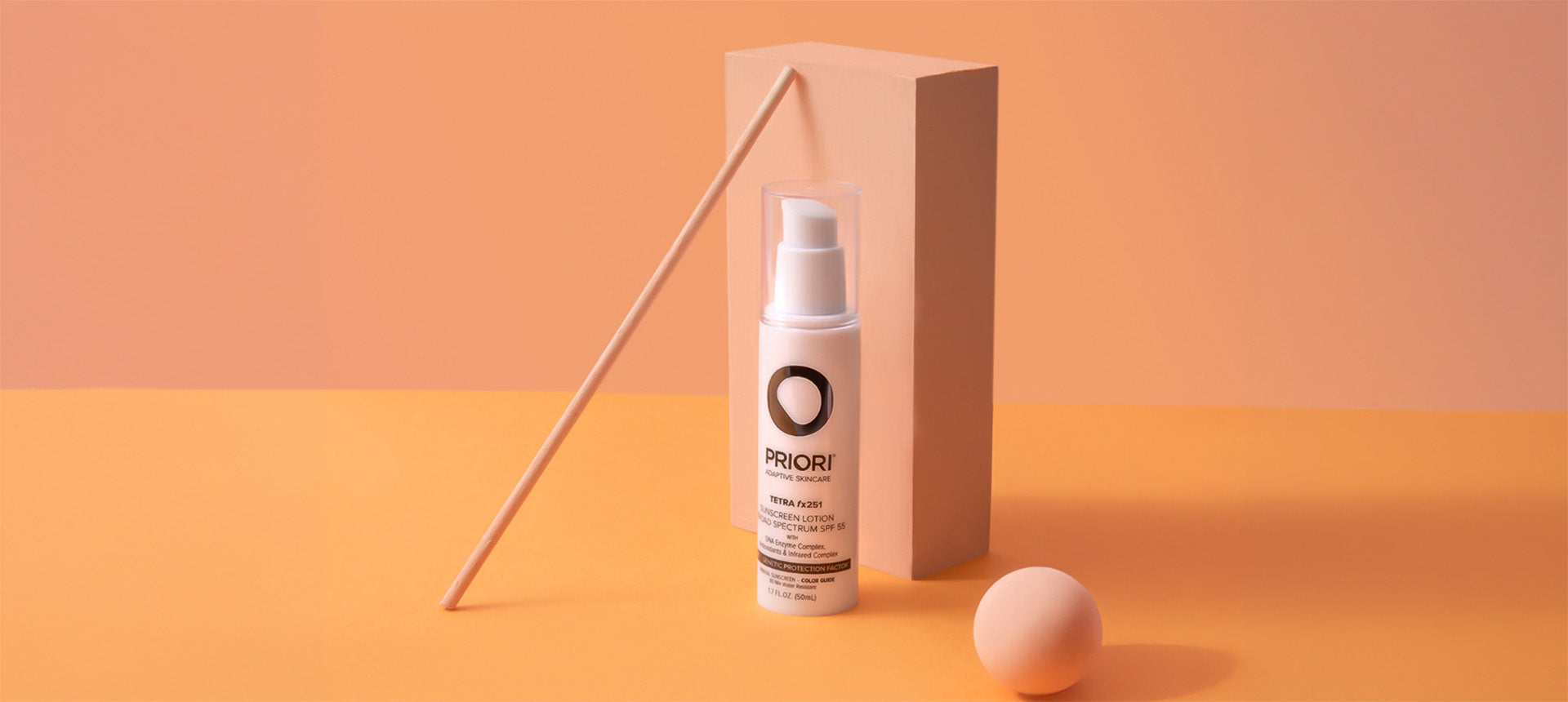 PRIORI Tetra Tinted SPF 55 Mineral Sunscreen Lotion | Matte Finish