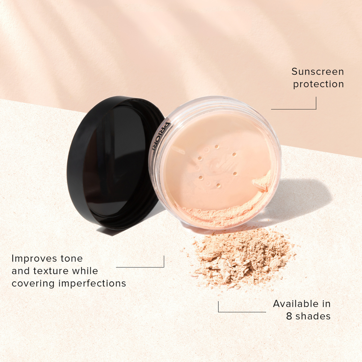 PRIORI Professional Spa Grade Mineral Loose Powder Foundation with Sunscreen Protection