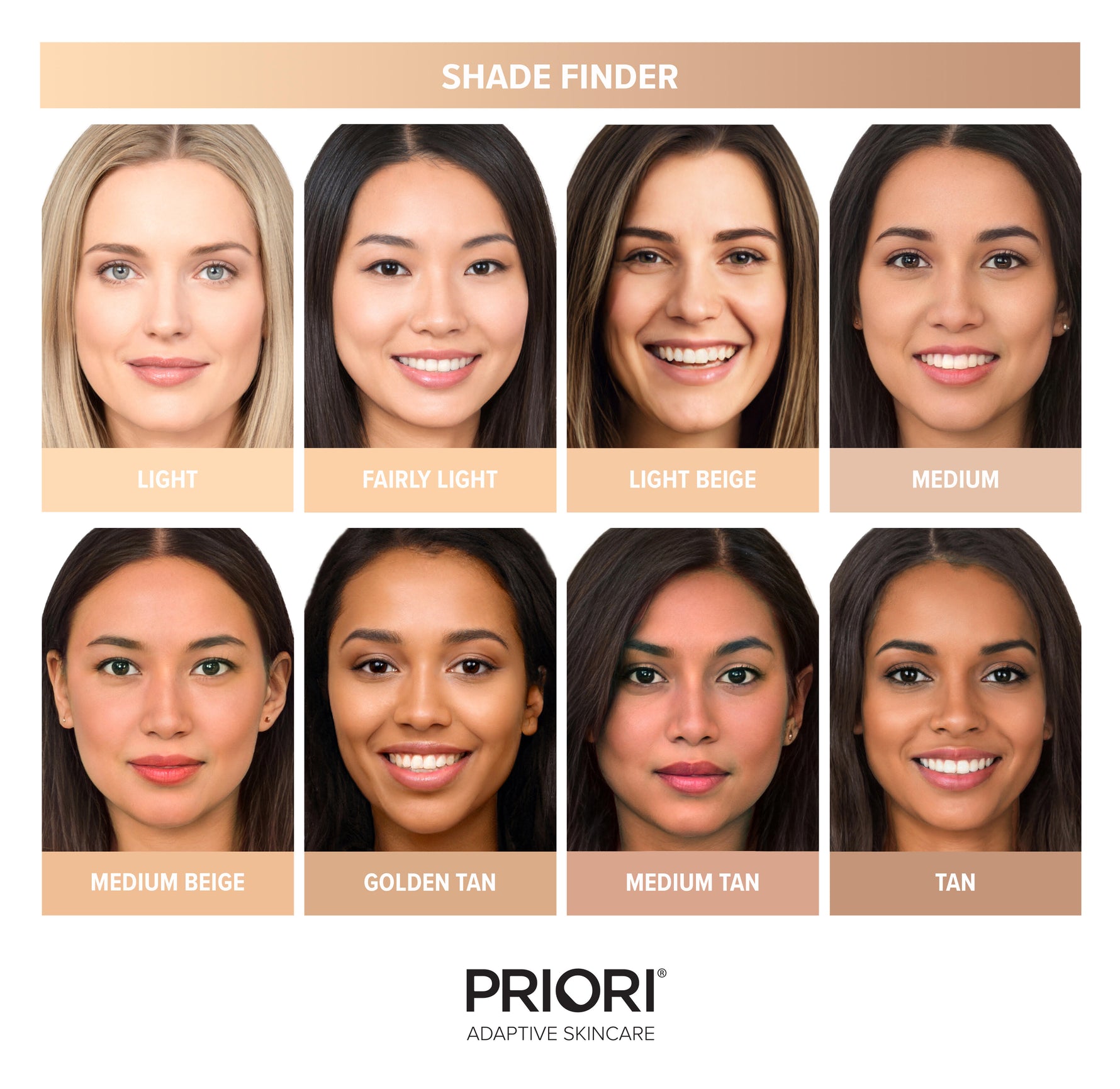 PRIORI Next Generation Mineral Loose Powder Foundation Shade Finder