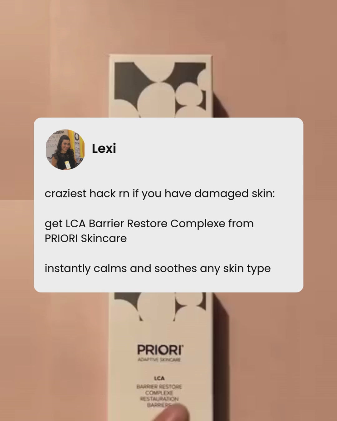 LCA Barrier Repair Cream | Oil Free Moisturizer | PRIORI Skincare