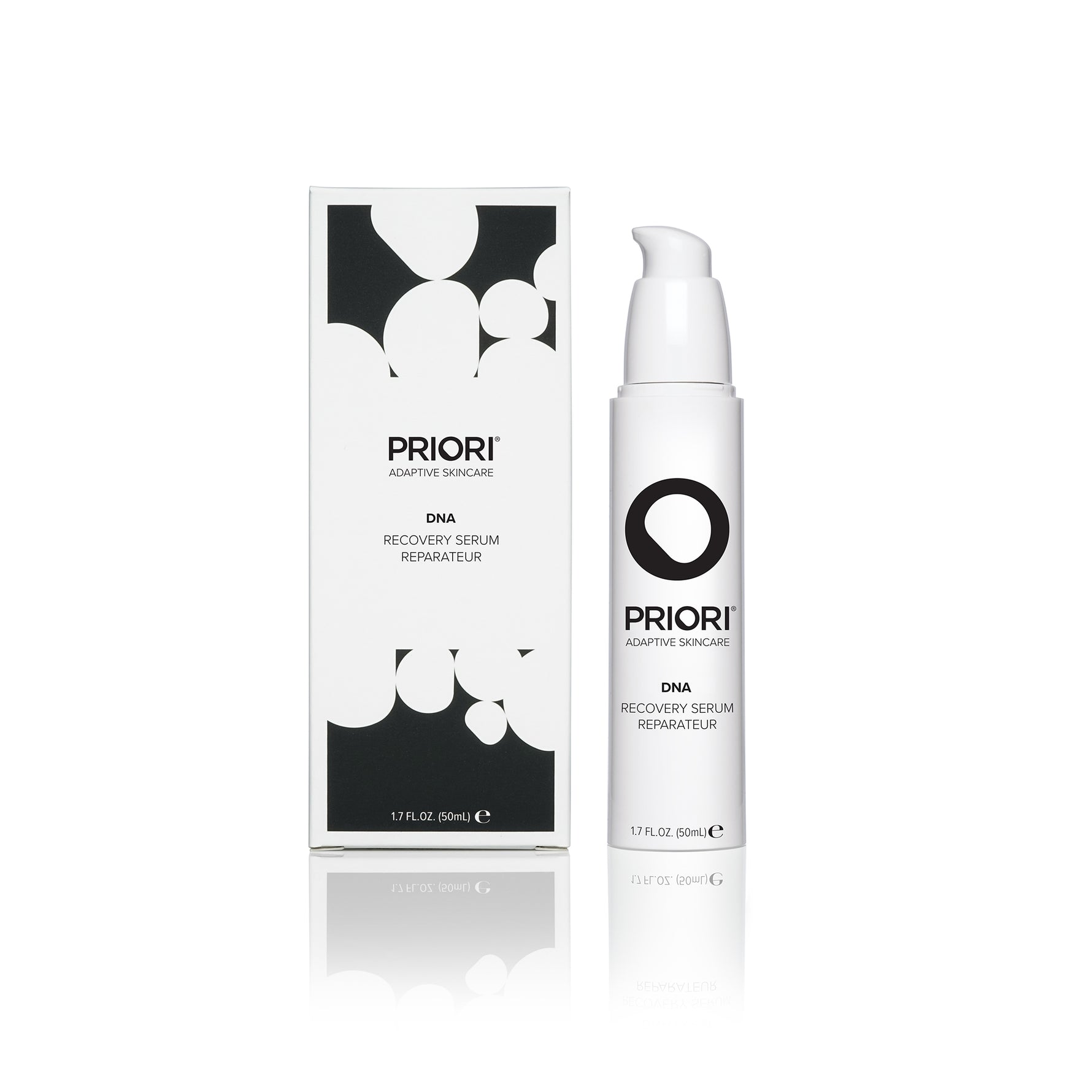 PRIORI DNA Recovery Face Serum Product and Packaging
