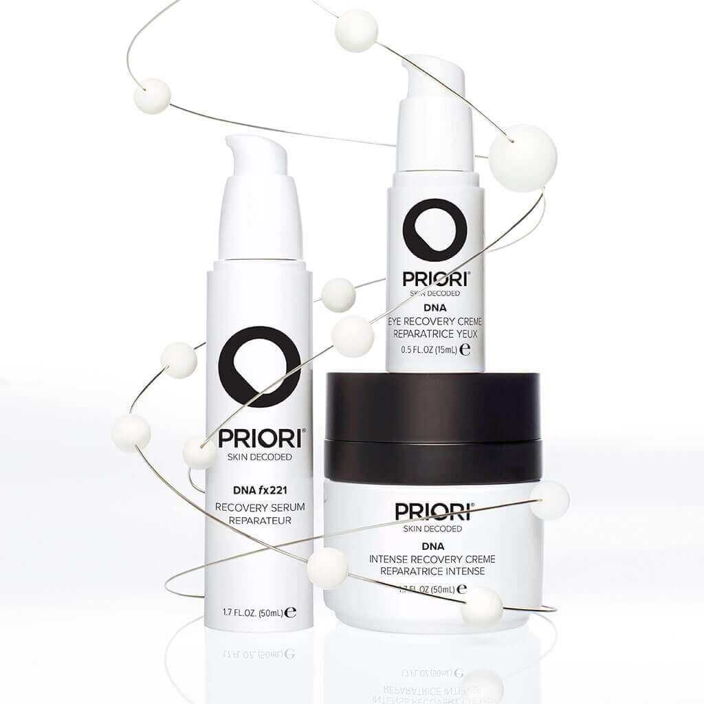 PRIORI DNA Line of Facial Skincare Recovery Products for all skin types and ages
